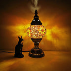 Traditional Tiffany Oval Glass Iron 1-Light Table Lamp For Living Room Lumendat