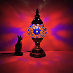 Traditional Tiffany Oval Glass Iron 1-Light Table Lamp For Living Room Lumendat