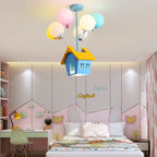 Lumendat Contemporary Creative House Wood Acrylic Iron 7-Light Kids Chandelier For Bedroom Lumendat