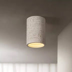 Traditional Japanese Column Iron Resin LED Flush Mount Ceiling Light For Living Room Lumendat
