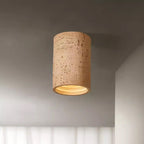 Traditional Japanese Column Iron Resin LED Flush Mount Ceiling Light For Living Room Lumendat