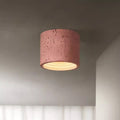Traditional Japanese Column Iron Resin LED Flush Mount Ceiling Light For Living Room Lumendat