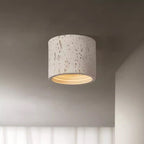 Traditional Japanese Column Iron Resin LED Flush Mount Ceiling Light For Living Room Lumendat