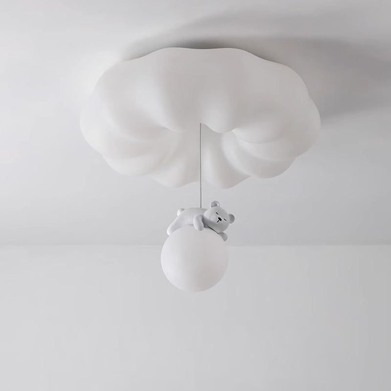 Lumendat Contemporary Creative Cloud Iron Plastic LED Kids Flush Mount Ceiling Light For Living Room Lumendat