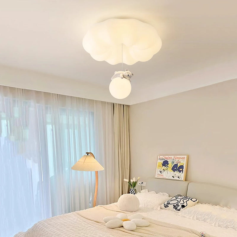 Lumendat Contemporary Creative Cloud Iron Plastic LED Kids Flush Mount Ceiling Light For Living Room Lumendat