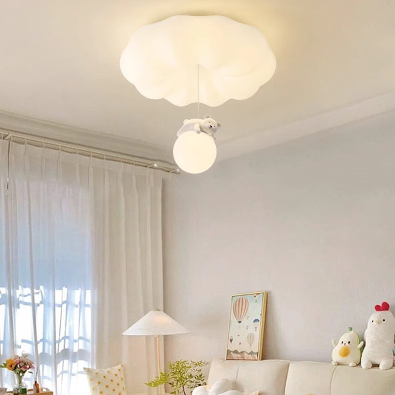 Lumendat Contemporary Creative Cloud Iron Plastic LED Kids Flush Mount Ceiling Light For Living Room Lumendat