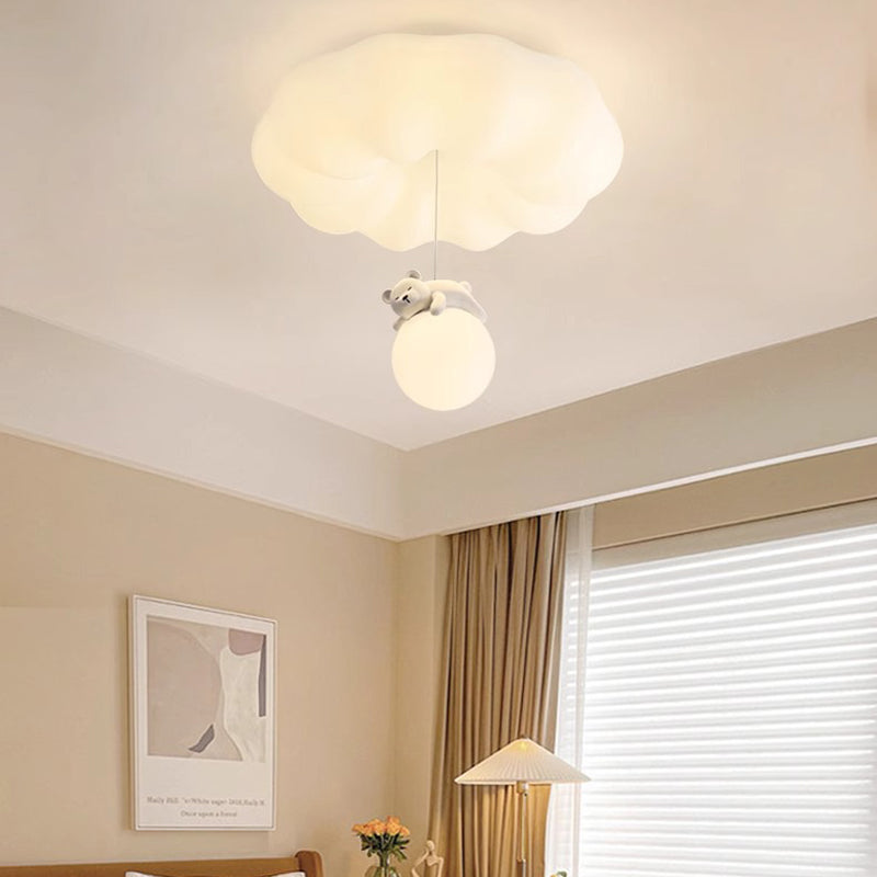 Lumendat Contemporary Creative Cloud Iron Plastic LED Kids Flush Mount Ceiling Light For Living Room Lumendat