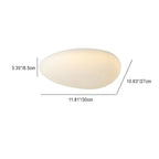 Nordic Minimalist Cobblestone Pe Lampshade LED Flush Mount Ceiling Light BulbSquare