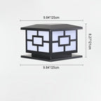 Contemporary Industrial ABS Cube LED Waterproof Solar Post Lamp For Outdoor Patio Lumendat