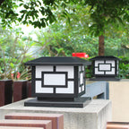 Contemporary Industrial ABS Cube LED Waterproof Solar Post Lamp For Outdoor Patio Lumendat