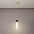 Modern Minimalist Linear Cylindrical Spherical Marble Copper Acrylic 1-light Pendant Light for Bedroom