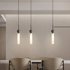 Modern Minimalist Linear Cylindrical Spherical Marble Copper Acrylic 1-light Pendant Light for Bedroom