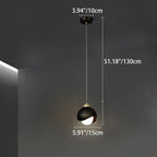 Contemporary Scandinavian Spherical Glass Iron 1-light Pendant Light for Bedroom