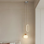 Contemporary Creative Spherical Iron Aluminum PE 2-Light Pendant Light For Bedroom