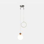 Contemporary Creative Spherical Iron Aluminum PE 2-Light Pendant Light For Bedroom