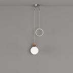 Contemporary Creative Spherical Iron Aluminum PE 2-Light Pendant Light For Bedroom