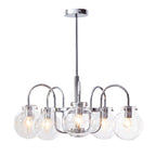 Traditional Vintage Divergent Spherical Glass Iron 4/5 Light Chandelier for Bedroom BulbSquare