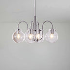 Traditional Vintage Divergent Spherical Glass Iron 4/5 Light Chandelier for Bedroom BulbSquare