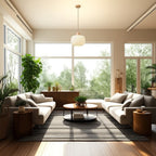 Traditional Japanese Cylindrical Lantern-shaped Wooden Woven Glass 1-light Pendant Light for Living Room