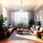 Traditional Japanese Cylindrical Lantern-shaped Wooden Woven Glass 1-light Pendant Light for Living Room