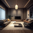 Traditional Japanese Cylindrical Lantern-shaped Wooden Woven Glass 1-light Pendant Light for Living Room