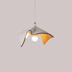 Contemporary Creative Lotus Leaf Shaped Resin Iron 1-Light Pendant Light For Dining Room