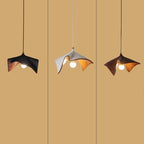 Contemporary Creative Lotus Leaf Shaped Resin Iron 1-Light Pendant Light For Dining Room