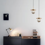 Modern Minimalist Spherical Round Iron Glass 1-Light Pendant Light For Bedroom