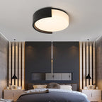 Modern Minimalist Cylindrical Iron Acrylic LED Flush Mount Ceiling Light For Bedroom
