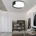 Modern Minimalist Cylindrical Iron Acrylic LED Flush Mount Ceiling Light For Bedroom