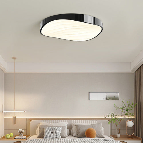 Modern Minimalist Cylindrical Rectangular Iron Acrylic LED Flush Mount Ceiling Light For Bedroom