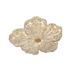 Contemporary Luxury Flower-Shaped Iron Resin LED Flush Mount Ceiling Light For Bedroom