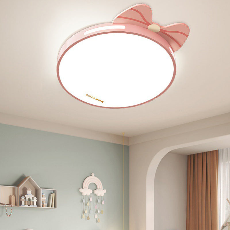 Lumendat Modern Minimalist Spherical Round Bow Tie Kid Iron Acrylic LED Flush Mount Ceiling Light For Bedroom Lumendat