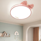 Lumendat Modern Minimalist Spherical Round Bow Tie Kid Iron Acrylic LED Flush Mount Ceiling Light For Bedroom Lumendat
