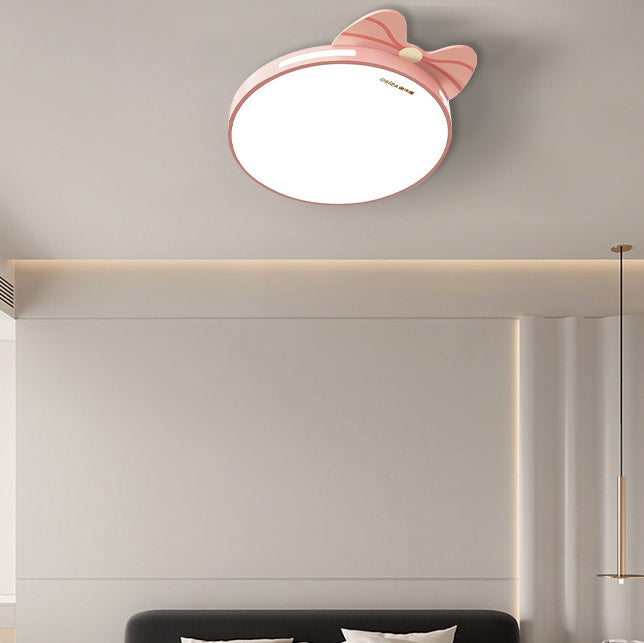 Lumendat Modern Minimalist Spherical Round Bow Tie Kid Iron Acrylic LED Flush Mount Ceiling Light For Bedroom Lumendat