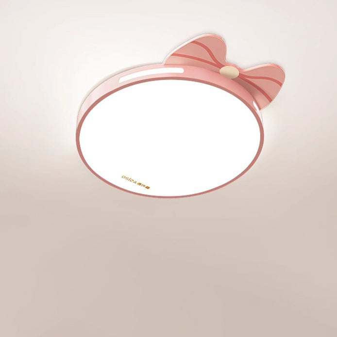 Lumendat Modern Minimalist Spherical Round Bow Tie Kid Iron Acrylic LED Flush Mount Ceiling Light For Bedroom Lumendat