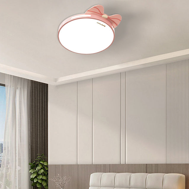 Lumendat Modern Minimalist Spherical Round Bow Tie Kid Iron Acrylic LED Flush Mount Ceiling Light For Bedroom Lumendat