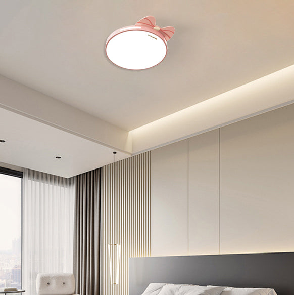 Lumendat Modern Minimalist Spherical Round Bow Tie Kid Iron Acrylic LED Flush Mount Ceiling Light For Bedroom Lumendat