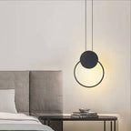 Modern Minimalist Spherical Circular Oval Rhombus Aluminum Iron LED Pendant Light For Bedroom
