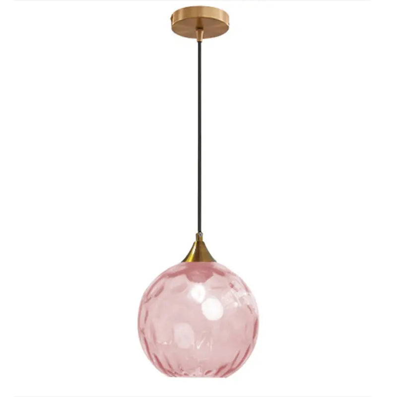Modern Minimalist Spherical Round Iron Glass 1-light Pendant Light for Dining Room Lumendat