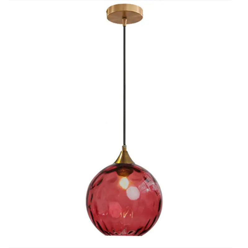 Modern Minimalist Spherical Round Iron Glass 1-light Pendant Light for Dining Room Lumendat