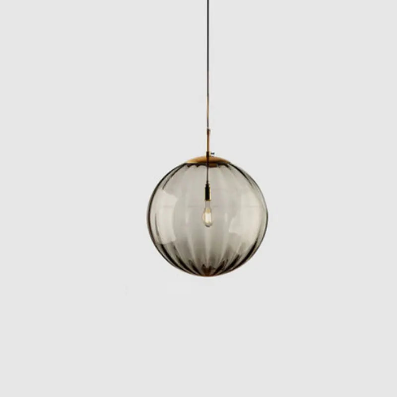 Modern Minimalist Spherical Round Iron Glass 1-light Pendant Light for Dining Room Lumendat