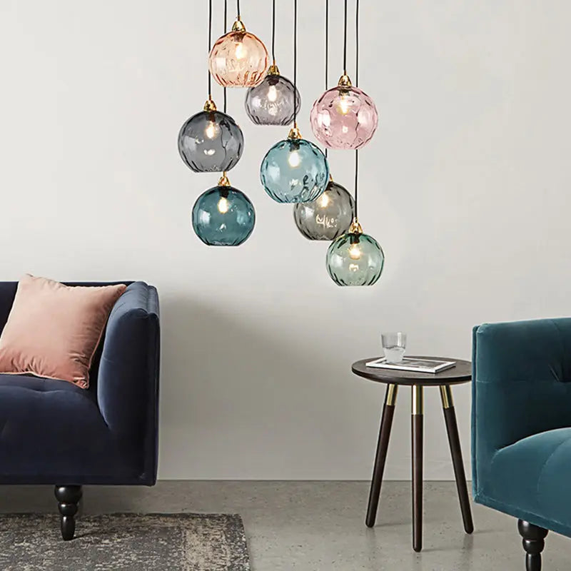 Modern Minimalist Spherical Round Iron Glass 1-light Pendant Light for Dining Room Lumendat