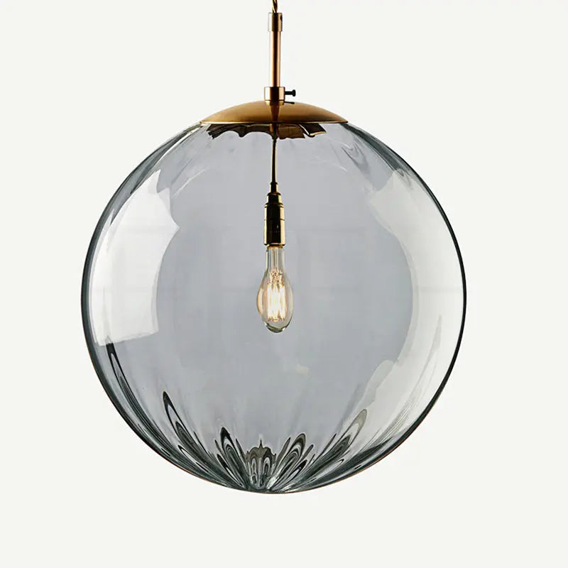Modern Minimalist Spherical Round Iron Glass 1-light Pendant Light for Dining Room Lumendat