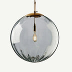 Modern Minimalist Spherical Round Iron Glass 1-light Pendant Light for Dining Room Lumendat
