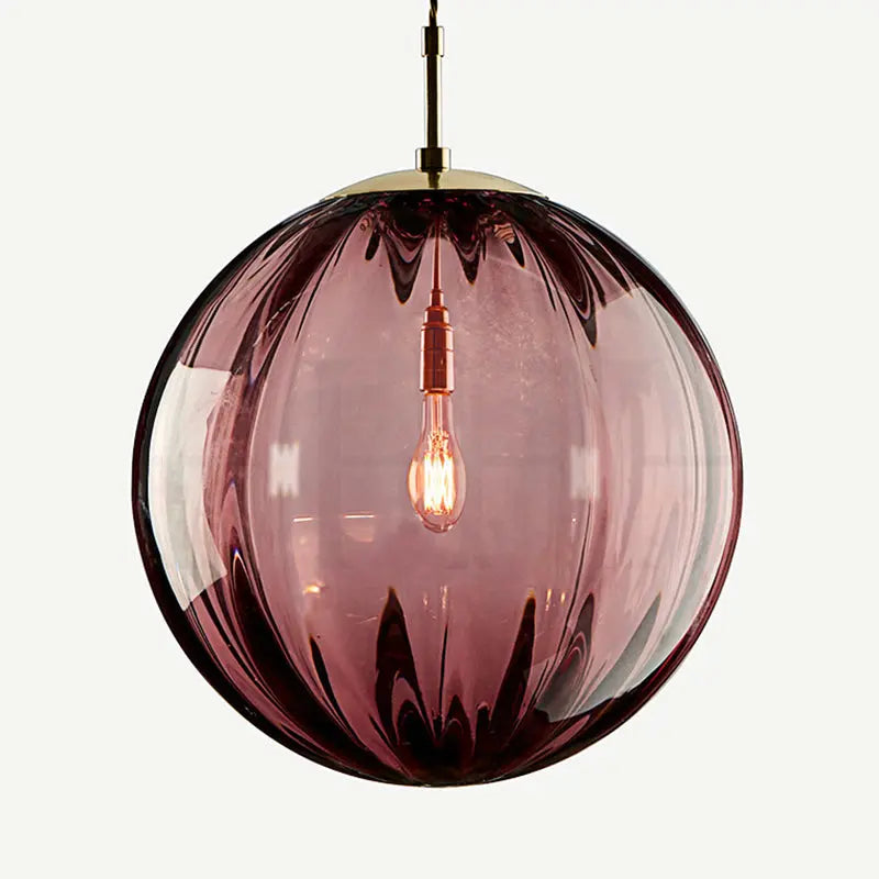 Modern Minimalist Spherical Round Iron Glass 1-light Pendant Light for Dining Room Lumendat