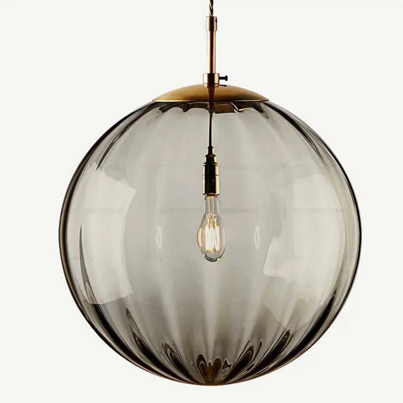 Modern Minimalist Spherical Round Iron Glass 1-light Pendant Light for Dining Room Lumendat