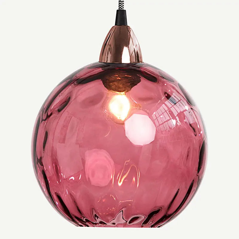 Modern Minimalist Spherical Round Iron Glass 1-light Pendant Light for Dining Room Lumendat