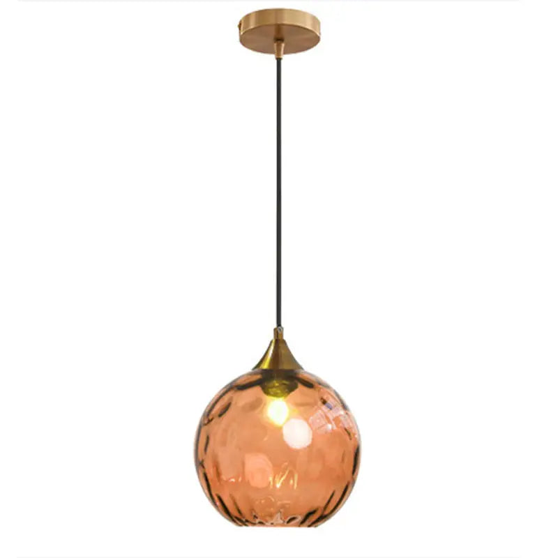 Modern Minimalist Spherical Round Iron Glass 1-light Pendant Light for Dining Room Lumendat