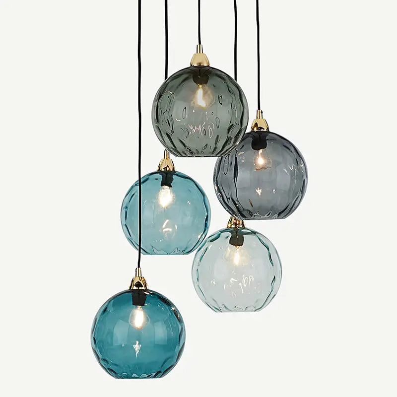 Modern Minimalist Spherical Round Iron Glass 1-light Pendant Light for Dining Room Lumendat
